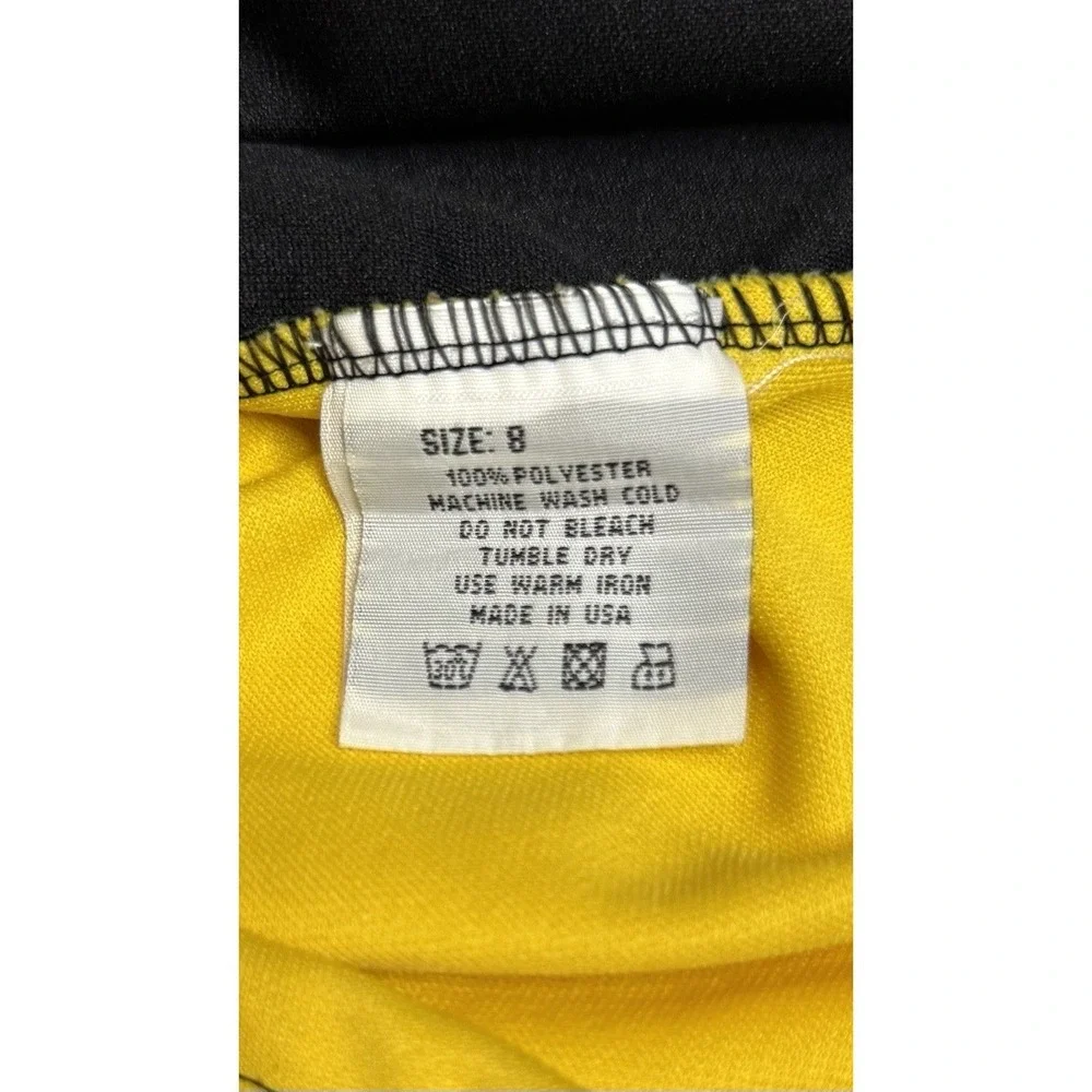 Navegantes del Magallanes Kids Baseball Jersey Size 8 Black Yellow Button Up